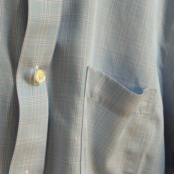 Brooks Brothers 1818 Regent Shirt Mens 16 2/3 Blue Plaid Non‎ Iron Supima Cotton - Picture 8 of 9